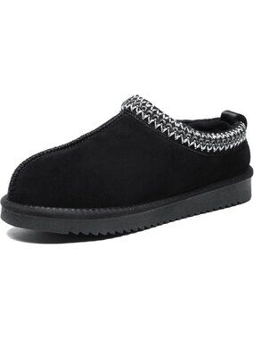 Cozy Women's Genuine Suede Fuzzy Slippers - Warm Winter House Shoes